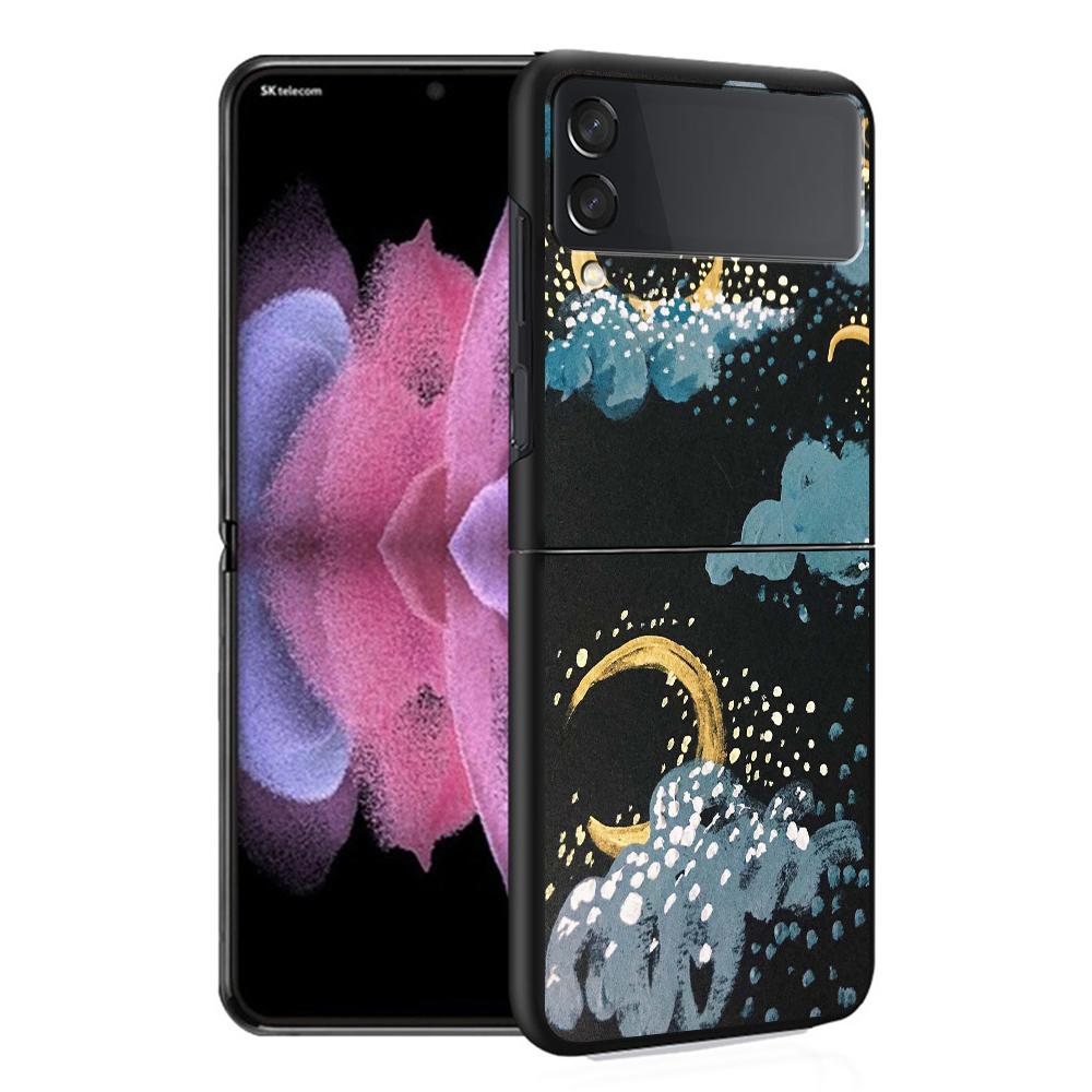 

Чехол Funda для Samsung Galaxy ZFlip ZFlip3 Z Flip 4 Z Flip 3 5G Защита Жесткий ПК Жесткий ПК космонавт космос ракета астронавт Samsung Z Flip4 5G
