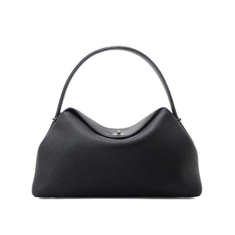 First layer cowhide pillow bag women's light luxury leather messenger bag fashionable large capacity shoulder bag