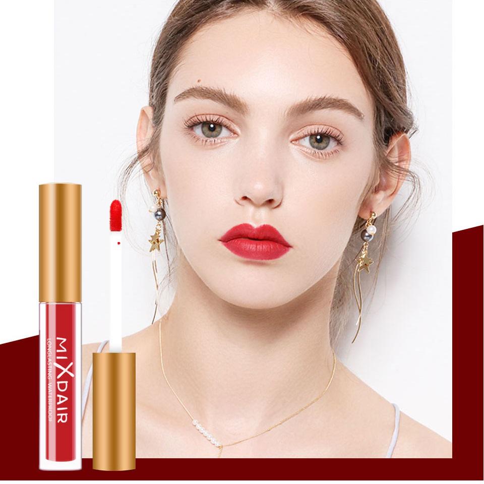 Waterproof Matte Lipstick for Lips Makeup Tint Sexy Nude Lip Stick Long Lasting Mate Lip Gloss