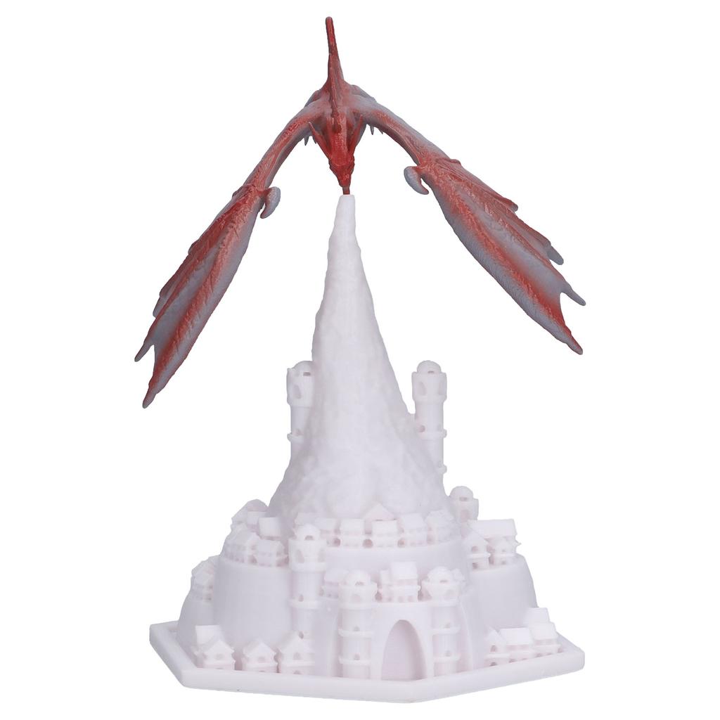 LED Volcano Dragon Lamp USB Charging 3D Printed Fire Dragon Night Light for Baby Rooms Bedrooms