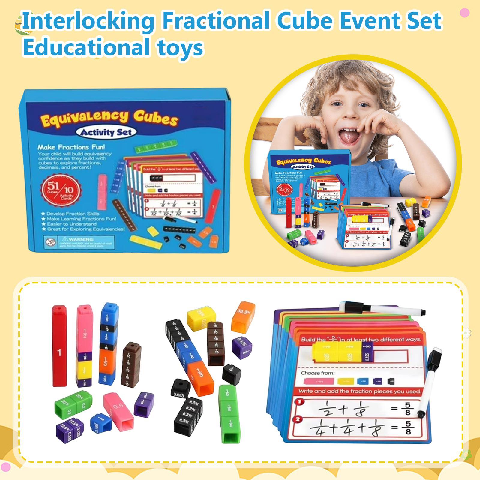 

Fraction Cubes Activity Set, Educational Toys One Size