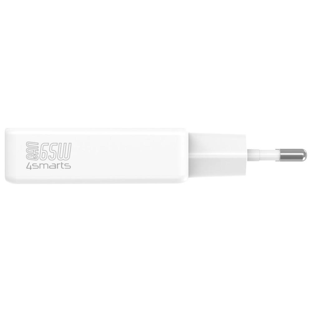 4smarts PDPlug Slim Dual 65W GaN 2xUSB-C Wall Charger White