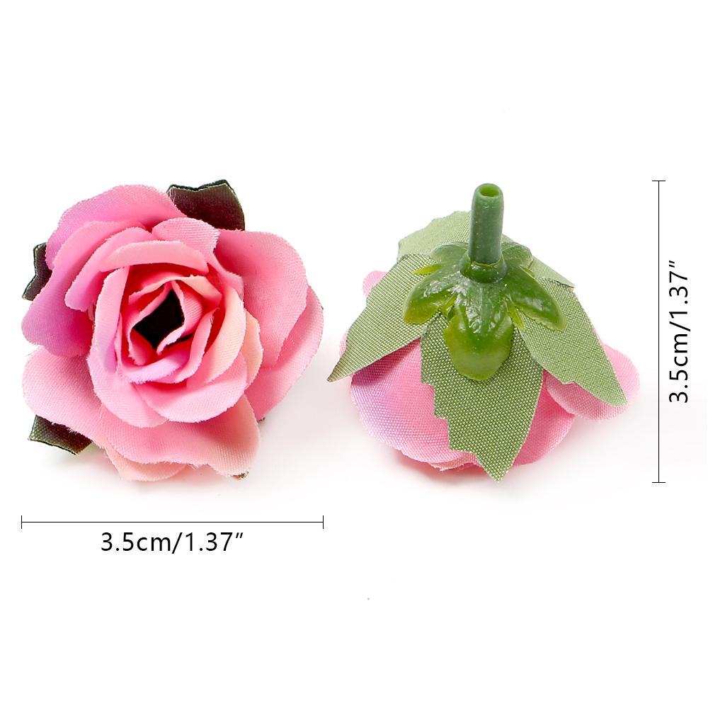 10/20Pcs 3.5cm Mini Rose Artificial Flowers Heads for Home Decor Garden Wedding Decoration Fake Flowers DIY Craft Accessories