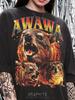 Awawa Retro 90S Graphic Comfort Colors® Tshirt, Funny Screaming Animal Meme Vintage Tees, Y2K Streetwear Wild Animal Gift,