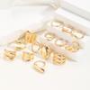14 Piece Simple Luxury Ring Set for Women Smooth Wide Face Irregular Geometric Shapes Ring Fashion Daily Wear Party Jewelry Gift