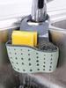1pc Sink Hanging Drain Basket With Storage Box, Adjustable Strap, Can Be Used As Sponge Holder, Faucet Basket Or Kitchen Storage Bag