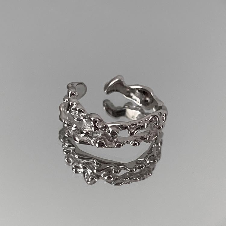 Нишевый Дизайн Чувство Холодного Ветра Инкрустированный Цир*****Пенинг Неправильный Высокое Чувство Индивидуальности Простое Кольцо Женский Тренд Adjustable opening