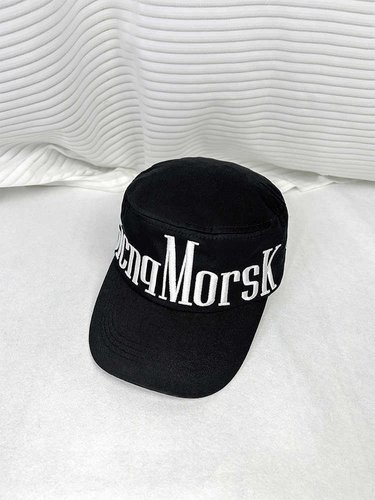 American Hip-Hop Flat-Top Embroidered Letter Baseball Cap Unisex Soft Top Deepens Big Head Circumference Tide Brand Street чёрный
