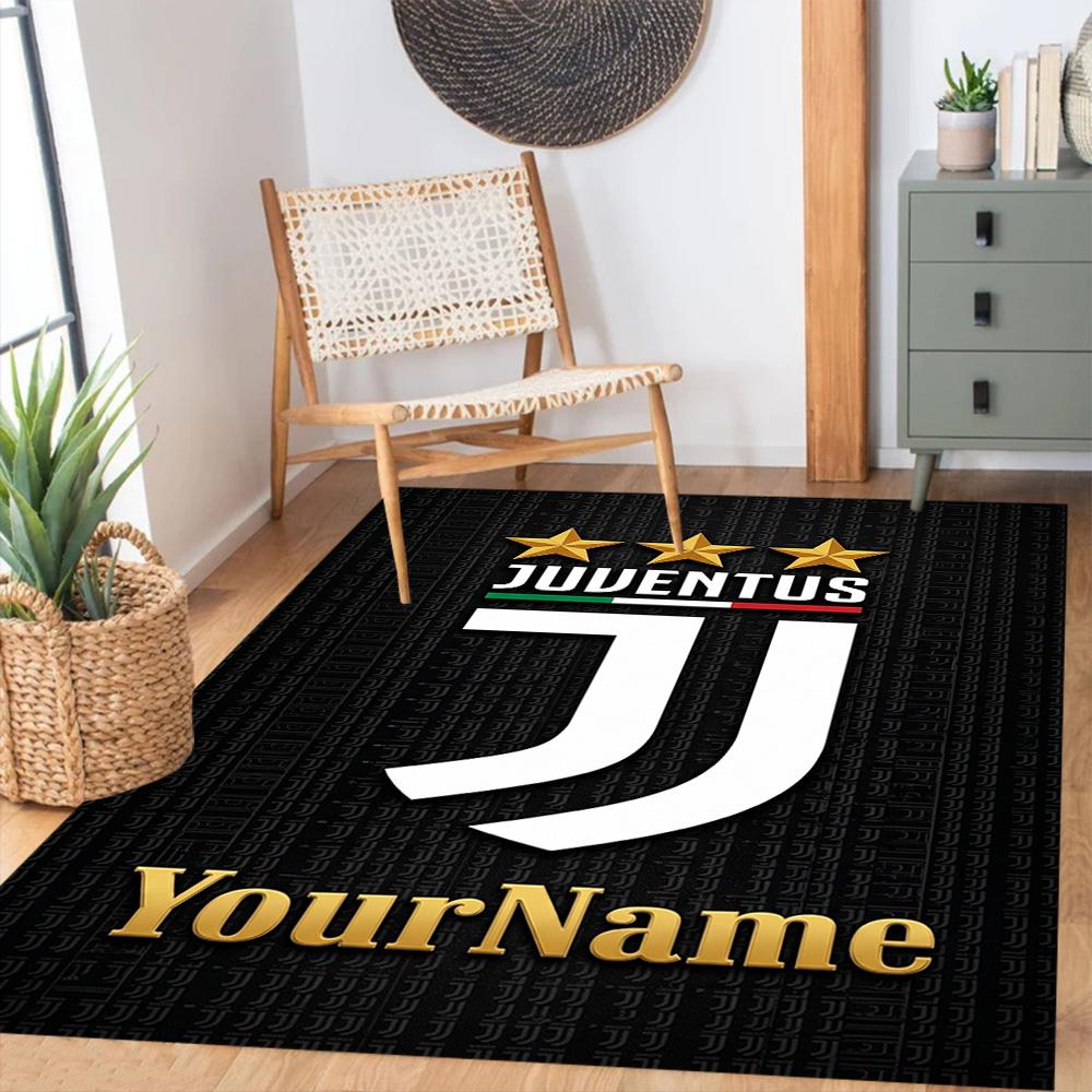 Juventus Customize Your Name Floor Mat Design for Playrooms Bedrooms Living Rooms Foyer Antislip Carpet Decorate Offices Spiritual Gift