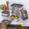 Stainless Steel Fresh-Keeping Lunch Box with Sealed Lid for Refrigerator Storage