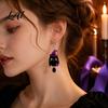 Playful Holiday Accessory Set 1 Pair 2D Acrylic Halloween Dangle Drop Earrings for Women Fun Party Favors Spooky Ghost Cat Pumpkin Earrings Costume