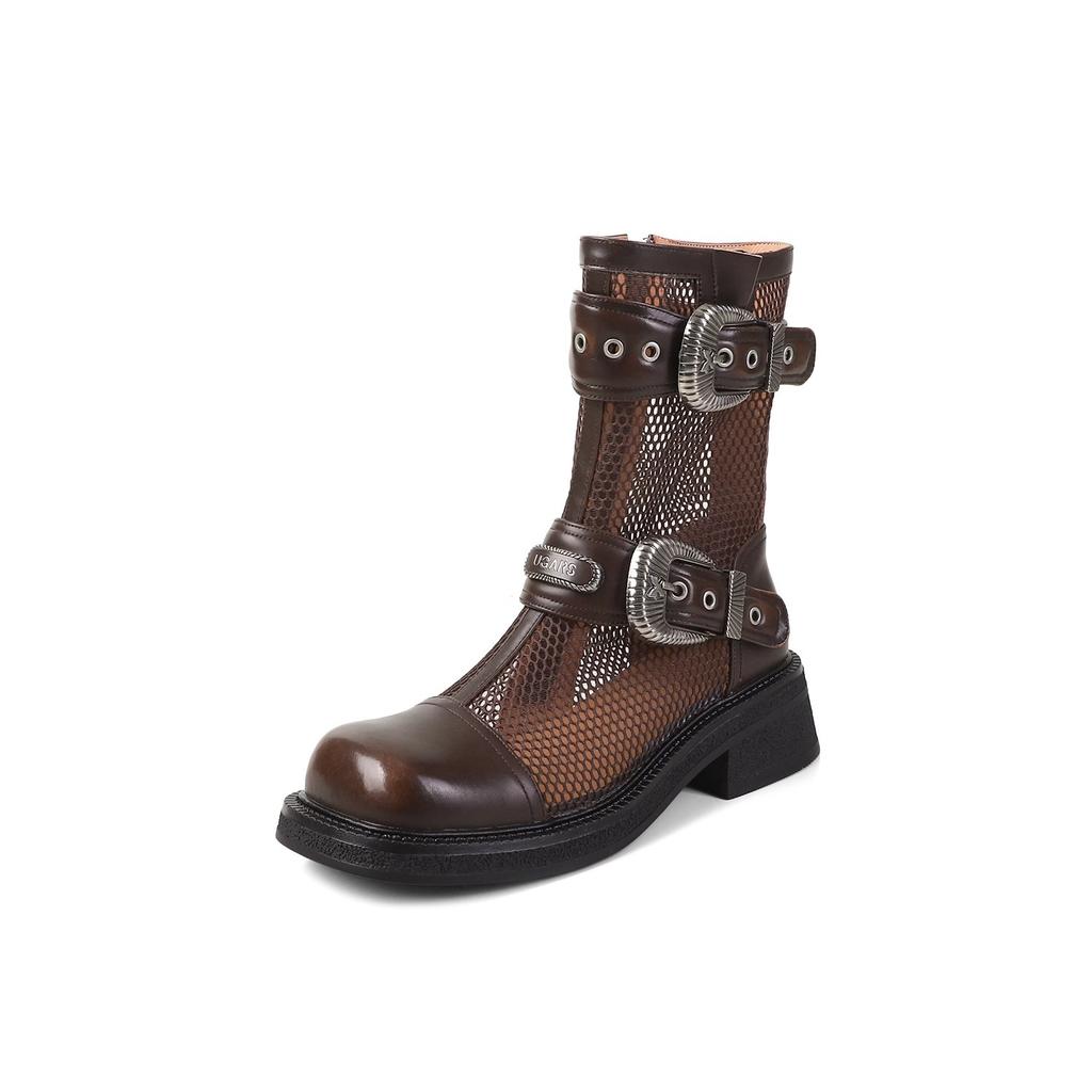 Chengdu Handmade Shoes Summer Boots Hollow Martin Boots Thin Short Boots Versatile Cool Boots Breathable Net Boots Sandals