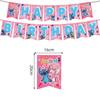 Pink Lilo Stitch Birthday Party Decorations Supplies Tableware Balloon Banner