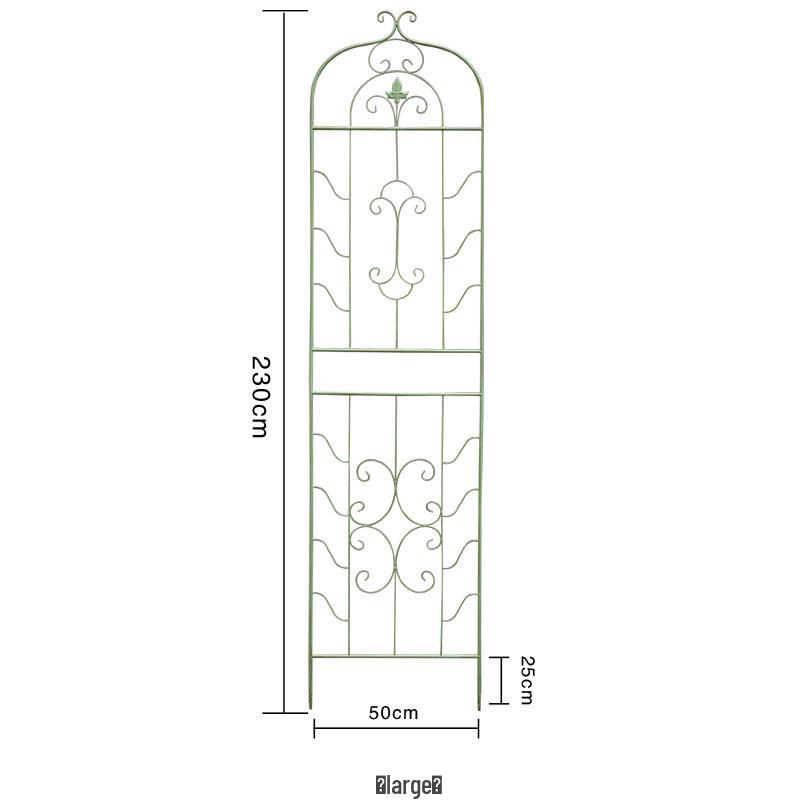 American Retro Wrought Iron Rose & Clematis Trellis for Balcony or Garden