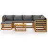 8 Piece Garden Lounge Set with Cushions Solid Acacia Wood