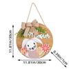 Easter Wooden Bunny Hanging Sign Decor Happy Easter Door Ornament Home Wall Rustic Bow Plant Decorative Plaque Festival Party