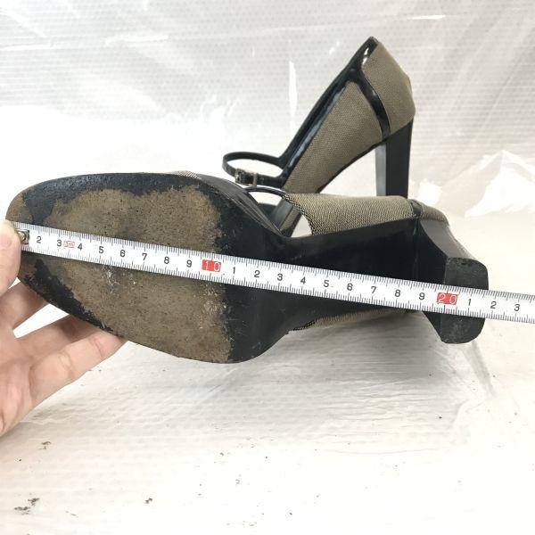 GUCCI Italy High Heel Pumps Leather Women’s 36C 23.0 Black Beige(USED)