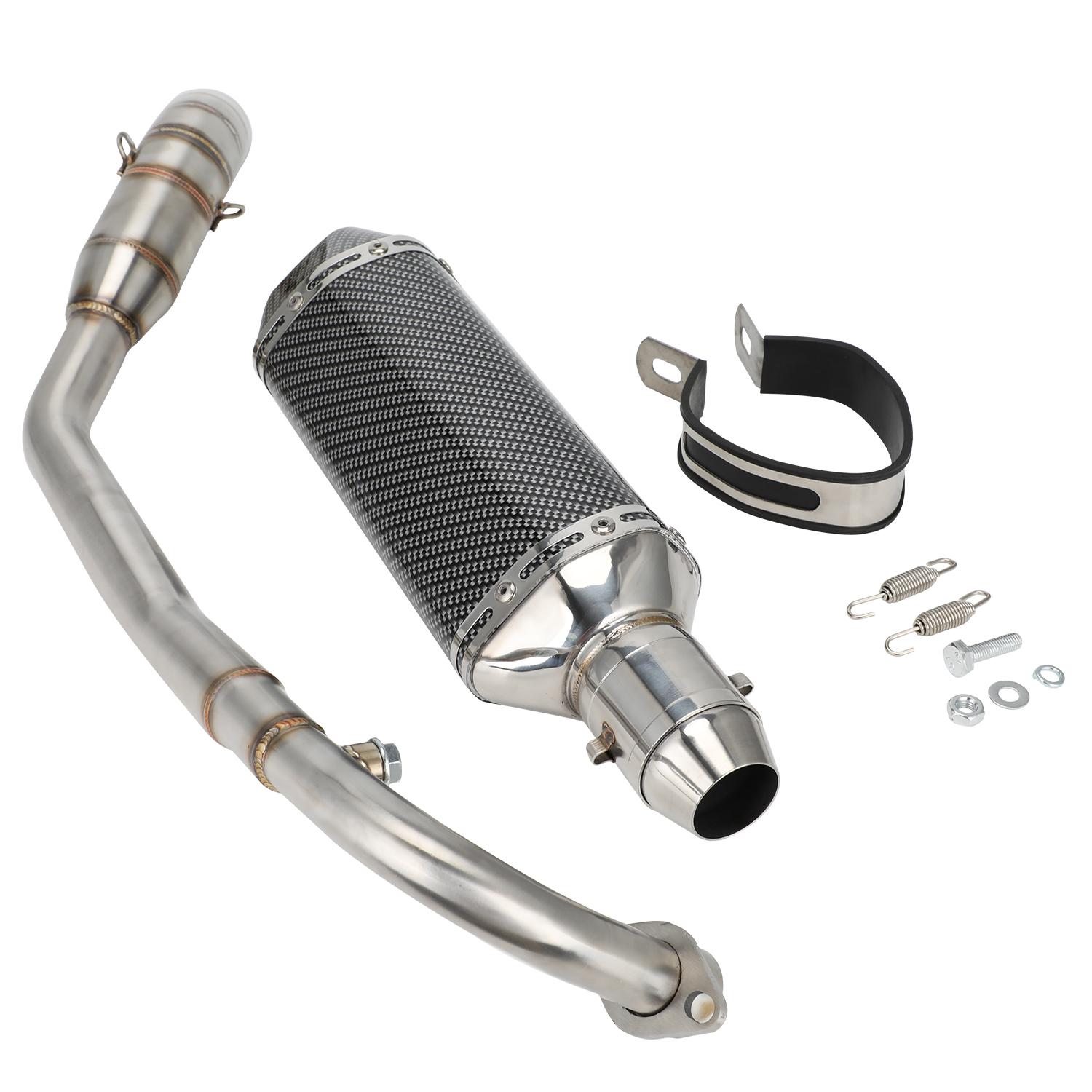Exhaust 51mm Pipe Muffler Stainless Steel For KAWASAKI Z125 2013-2018 Z125 PRO 2019-2021 Motorcycles Accessories