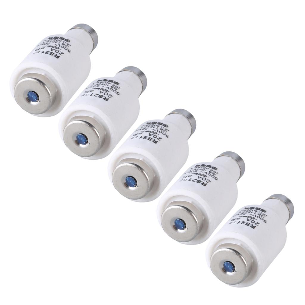 Pack Of 5 Ceramic Spiral Fuses Set gG Diazed Fuse Inserts Ceramic Protections 500VAC Multiple Size for Electrical Safety