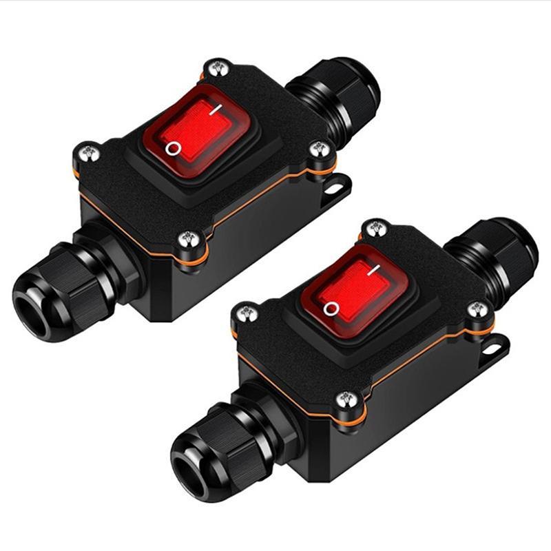 Waterproof Inline Switch Ip67 Waterproof Inline Switch 12-24V/220V Dc 25A High Current Power Waterproof Switch