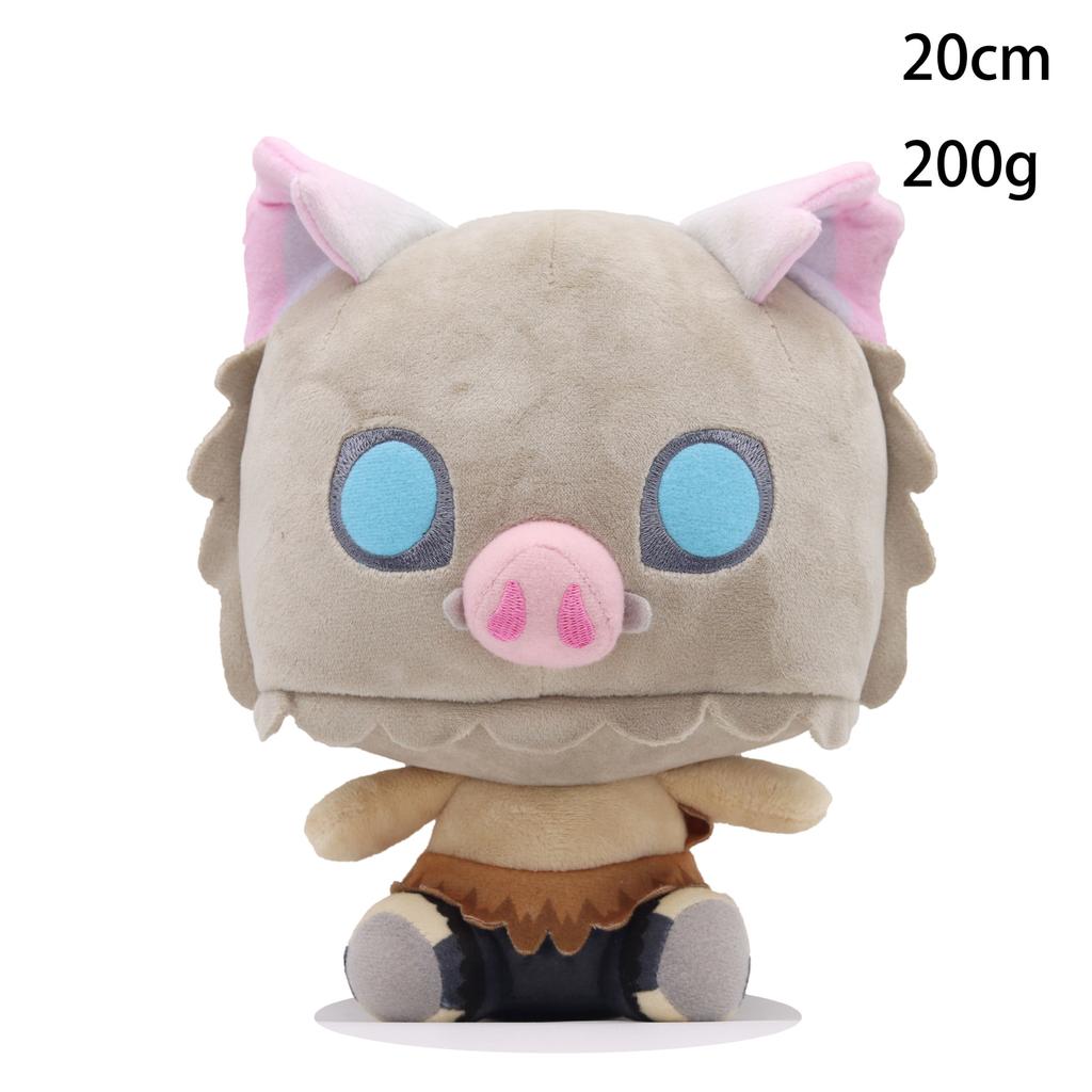 New 20cm Demon Slayer Cartoon Plush Toys Ghost Slayer Tanjirou Kamado Nezuko Kochou Figure Stuffed Plush Doll Child Gif