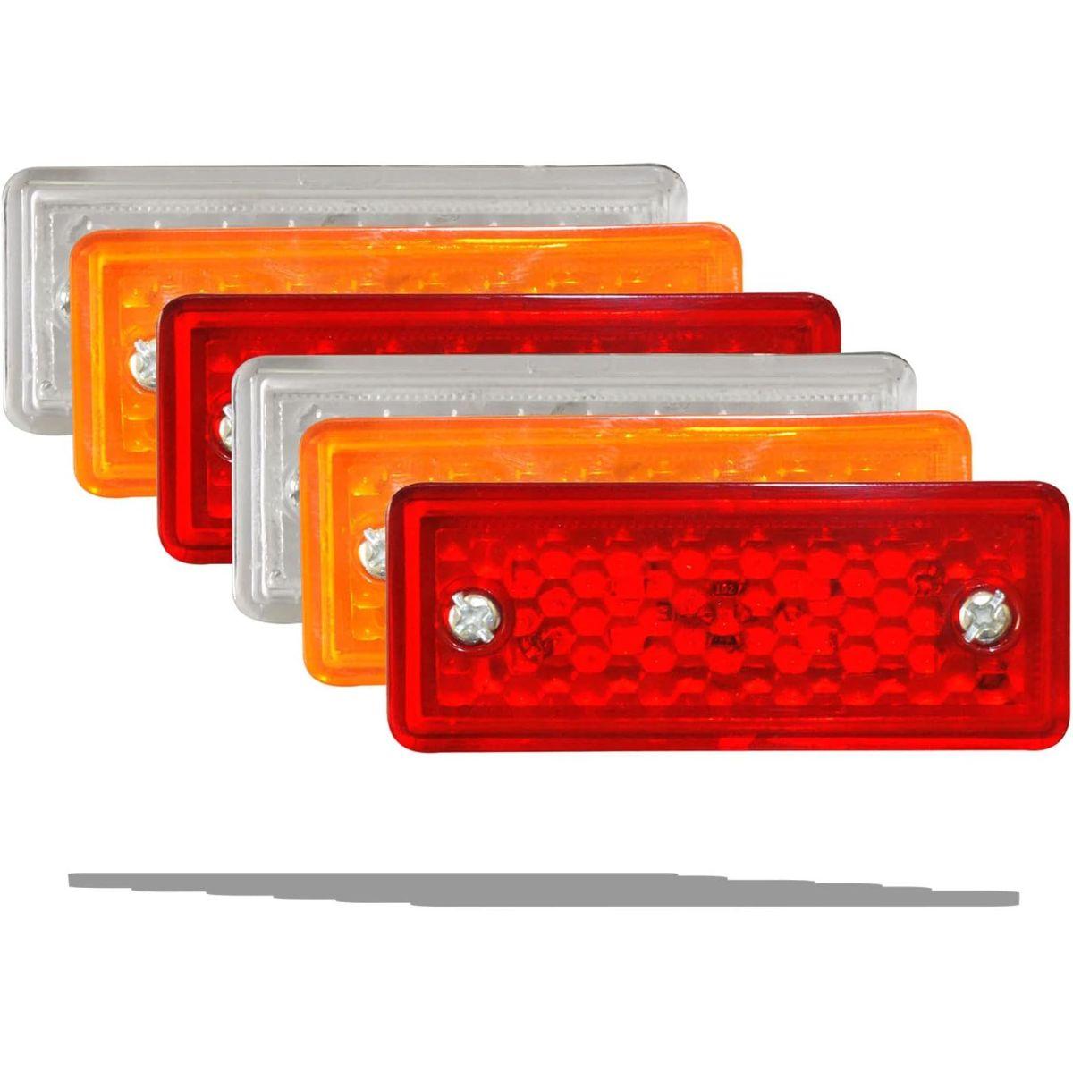 

APSMOTIV 24v Світлодіодні габаритні вогні Підходять для вантажівок, причепів, автобусів, будинків на колесах, кемперів та туристичних автобусів. (Множинні) бурштин/червоний