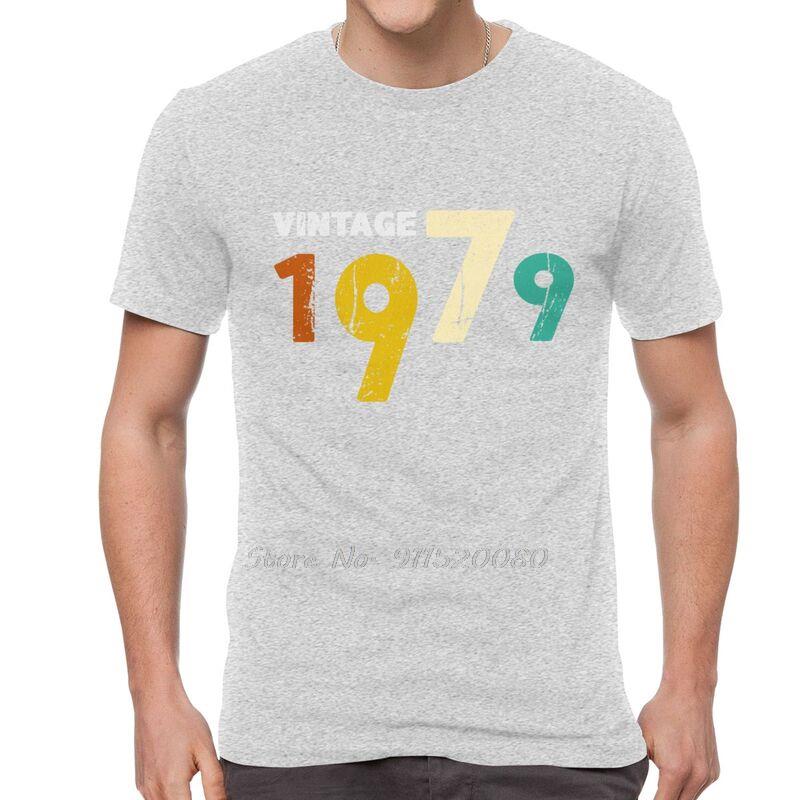 Mens Vintage Born In 1979 TShirt Harajuku Birthday Old Gift Tshirt  Cool T Shirt Cotton Tee Tops Streetwear Mens Clothing