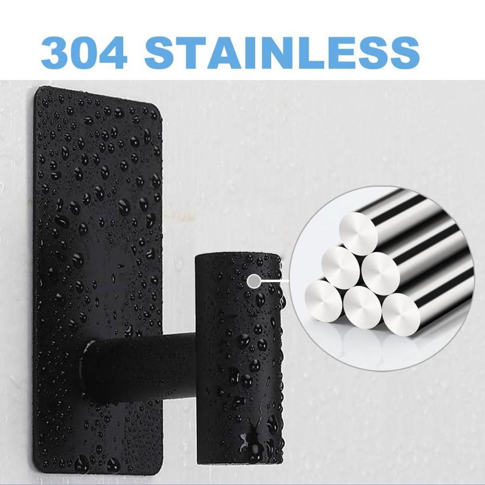 Self-Adhesive Sticky Holder Waterproof Closet Stick Robe Towel Hooks  Bathroom