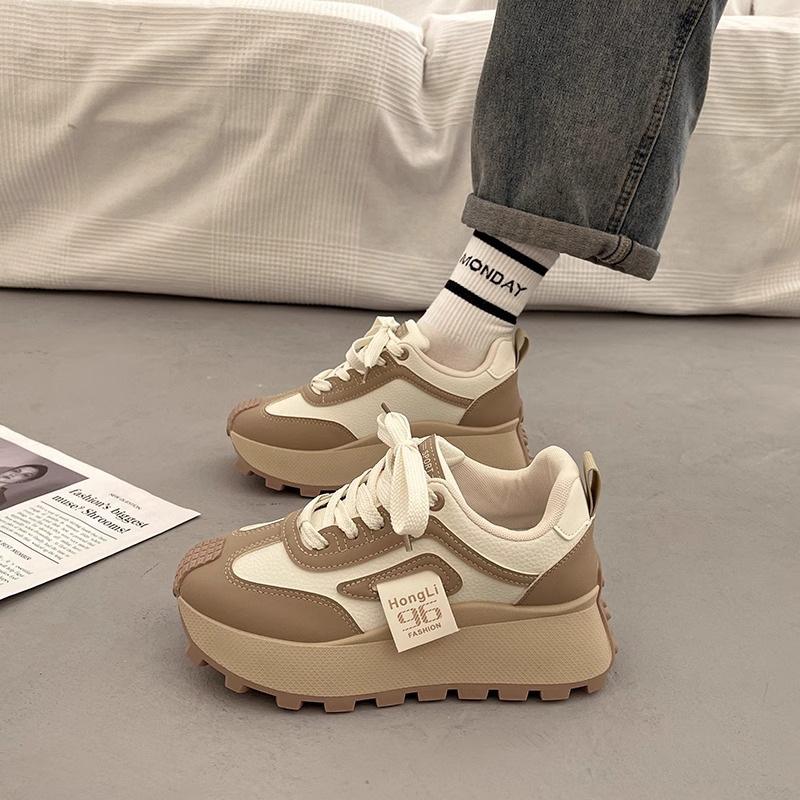 Ins Korean Version of the New Forrest Gump Shoes 2025 Spring and Autumn Explosion Student Running Sports Thick Sole Height Increase Casual Women's Sho