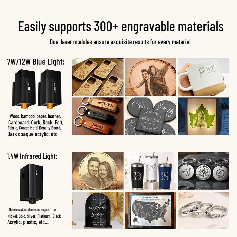IKIER Flex Pro Desktop Laser Engraver and Cutter CN plug (adapter included)