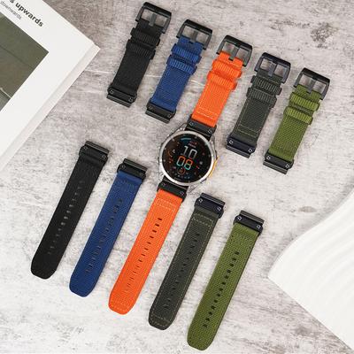 20MM 22MM 26MM Canvas Strap For Garmin Descent G2 G1 / Enduro 3 2 Smartwatch Nylon Sports Quick Release Band Breathable Replacem