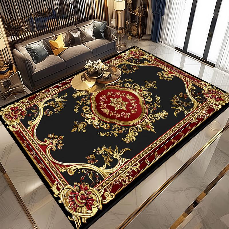 Retro Persian Carpet for Living Room Home Decoration Classical Antiskid Rugs Large Size Room Rug Washable Door Mat for Bathroom