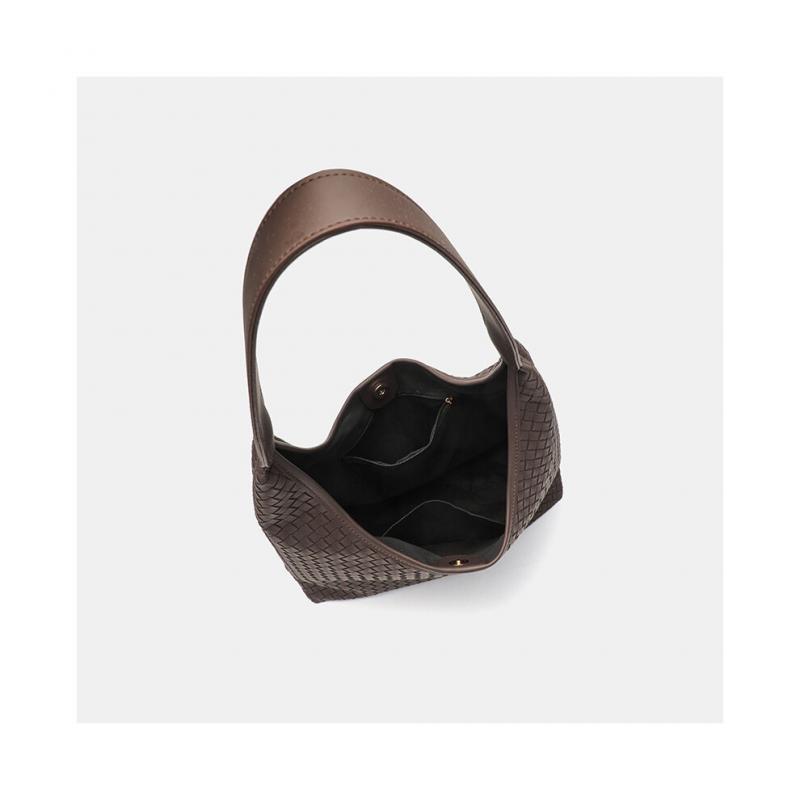 Vintage Minimalist Large Capacity Tote Bag, High-Quality PU Woven Women's Bag, Commuter Casual Versatile Shoulder Bag, Stylish and Elegant