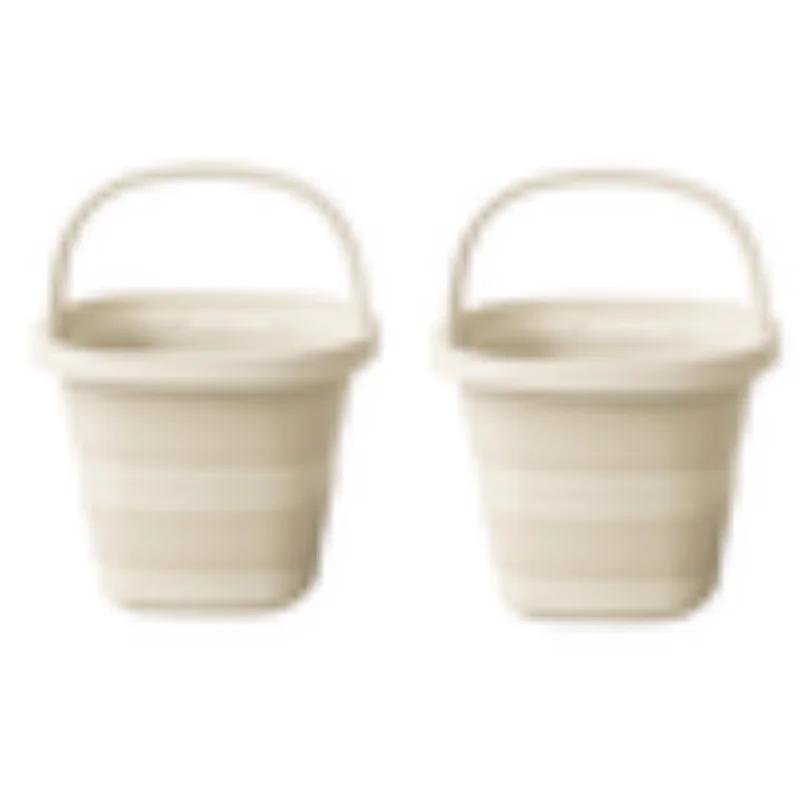Versatile Folding Water Bucket with Handle Household Silicone Bucket Travel Outdoor Fishing Portable Water Bucket