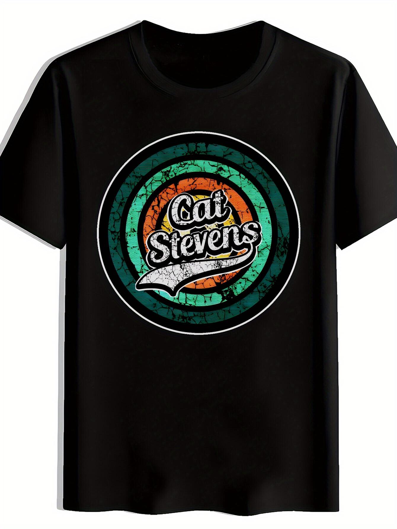 T-shirt Round Cat Stevens Print XXL