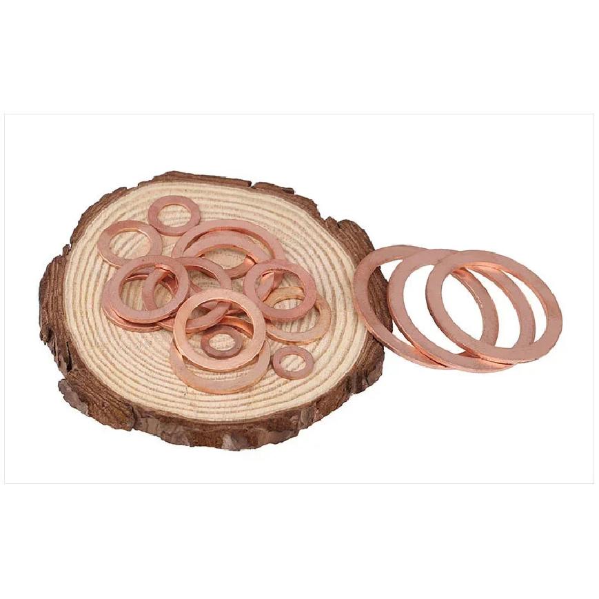 M5 M6 M8 M10 M12 M14 M16 M18 M20 M22 M24 Solid Pure Copper Oil Plugs Washer O-ring Gasket Motorcycle Sump Flat Sealing Spacers