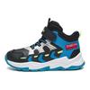 Anta Kids Velcro Non-Slip Warm Mid-Top Running Shoes Kids sneaker Blue Silver 312249993-1