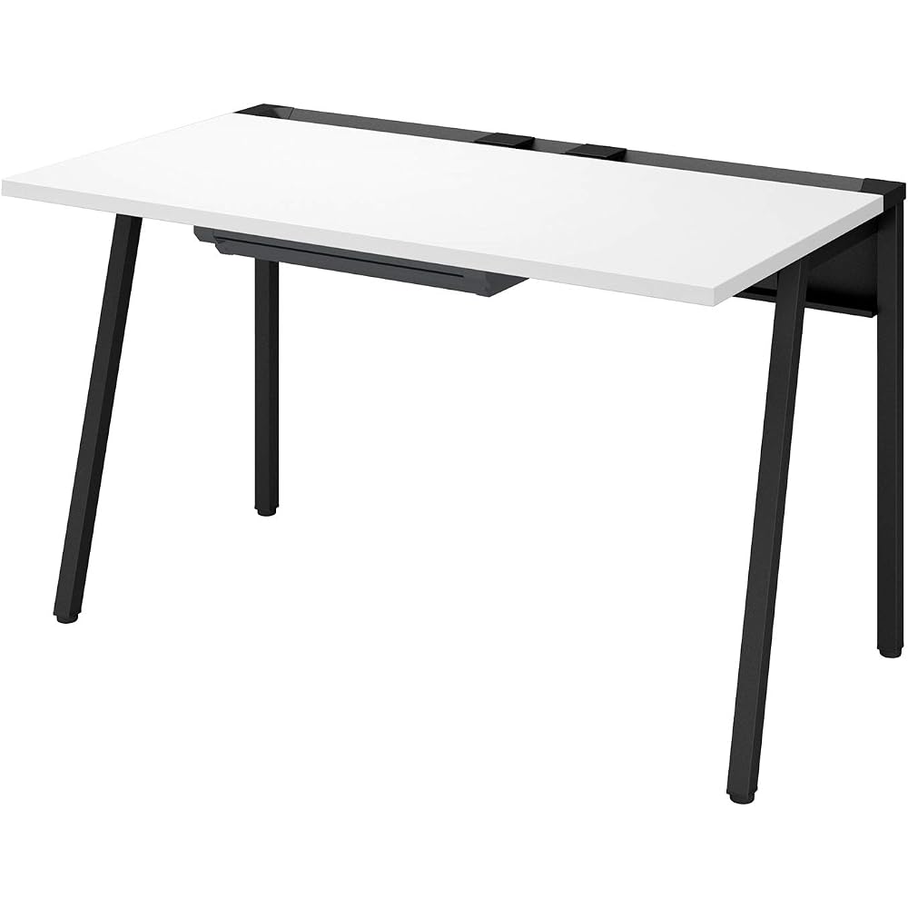 Office Desk Kokujoline Flat Desk Work Desk Black x White Width 120 x Depth 70 cm [3 Packs] DLE-H1...