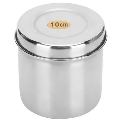 Edelstahl Wattebausch Becher Glas Behälter Aufbewahrung Organizer Kanister mit Deckel für Zuhause Krankenhaus