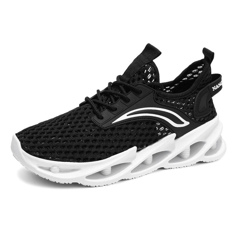 2024 Summer New Fly-woven Sports Shoes Men's Fashion Empty Mesh Breathable Sports Shoes Men's Durable Running Shoes