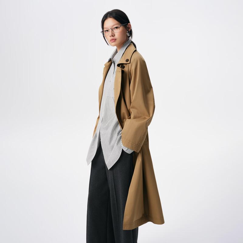 Broadcast Women's Retro Commuter Mid-Length Trench Coat