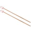 1 Pair Marimba Mallets Portable Maple Handle Wool Ball Sticks Percussion Playing AccessoriesWhite Ball