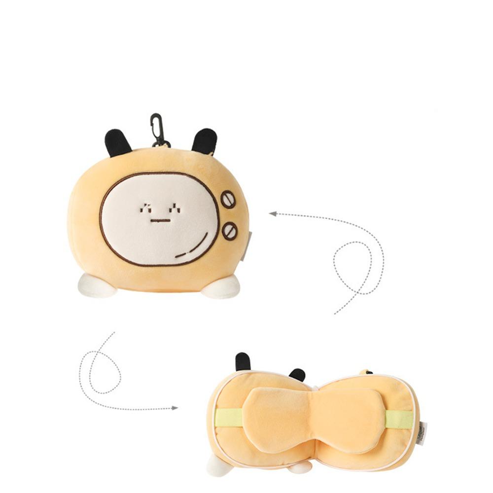 

Sleeping Mask Travel Eye Cover Portable Napping Sleeping Pillow High Quality 2 in 1 Neck Pillow жовтий