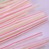 100Pcs/Bag Drinking Straws Eco-friendly Multicolor Portable Flexible Disposable Plastic Drinking Straws Home