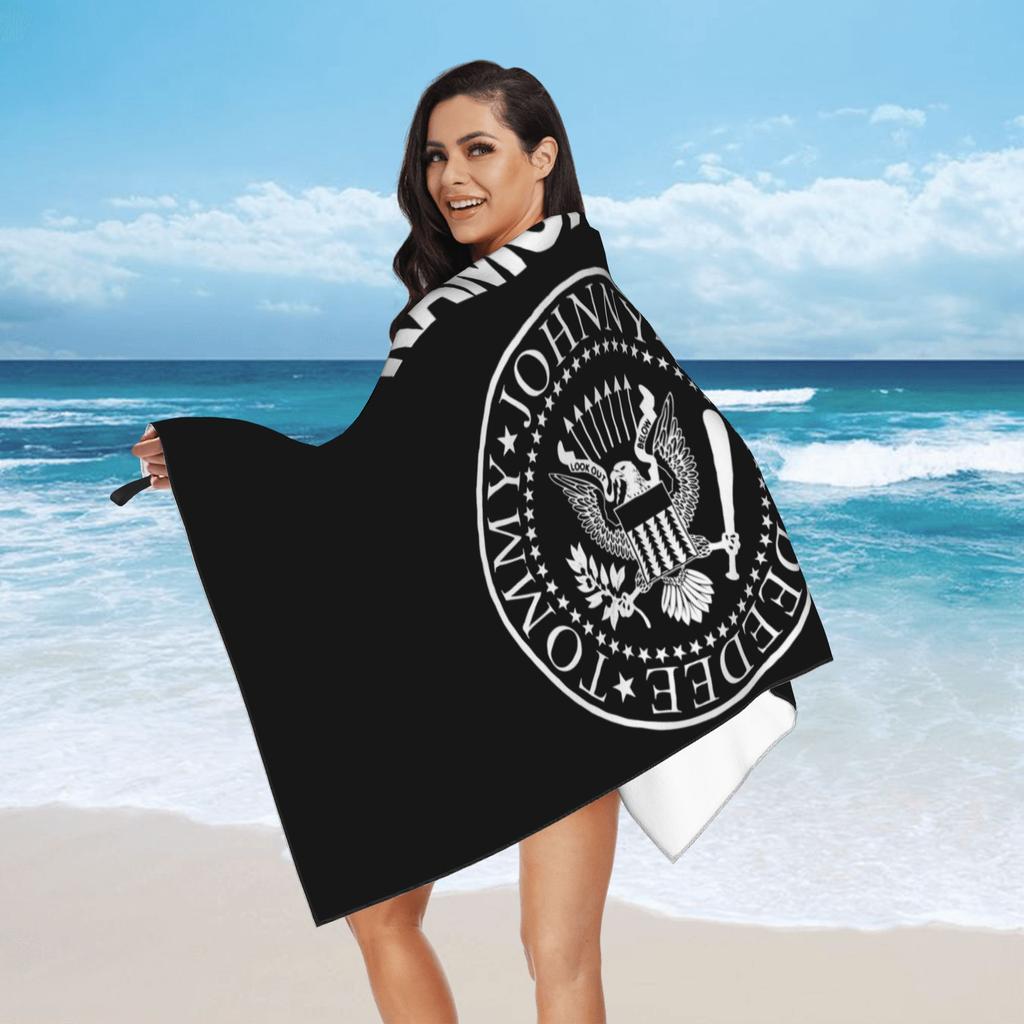 The Ramone Merch Beach Towel Soft Microfiber Quick Dry Absorbent Quick Towels For Bath