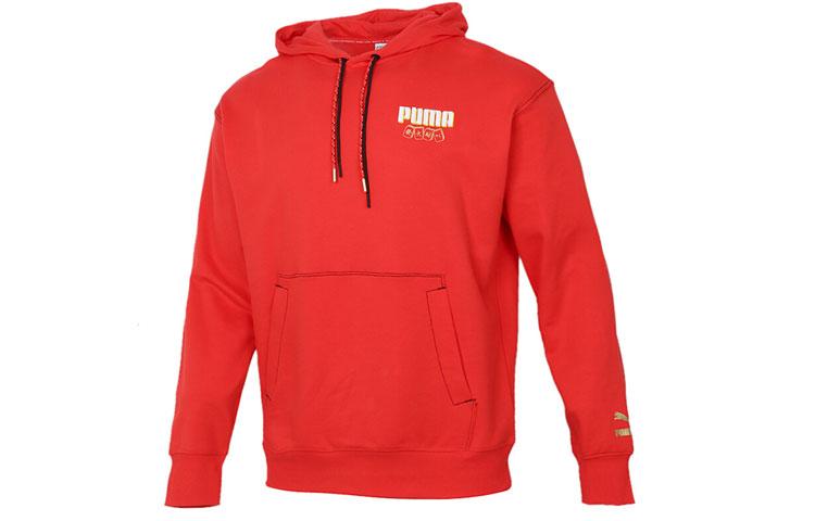 PUMA Sweatshirts Men s Red Hooded Moderate Regular 531295-23 S
