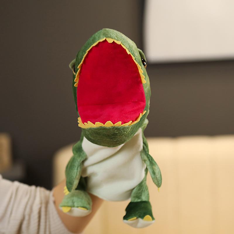 Neu Niedlichen Handschuh Dinosaurier Plüsch Handpuppen Weiche Angefüllte Cartoon Erzählen Lernen Lustige Begleiten Spielzeug Baby Geburtstag Geschenk