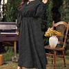 Vintage Long Sleeve Dresses Round Necked Plus Size Dress for Women Fashion Polka Dot Oversized Dress Elegant Tight Dress Commuter Fashion Maxi Dresses