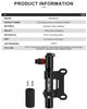 Mini Bike Pump Aluminum Alloy Portable Hand Tire Tube Inflator For Schrader Presta Valve AV FV MTB Road Bicycle CO2 Air Pump