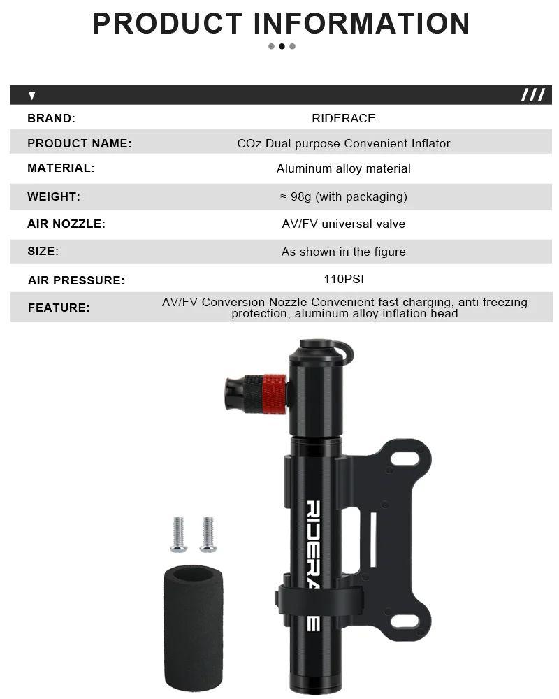 Mini Bike Pump Aluminum Alloy Portable Hand Tire Tube Inflator For Schrader Presta Valve AV FV MTB Road Bicycle CO2 Air Pump